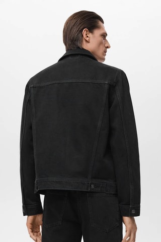 Blouson en jean poche - Noir