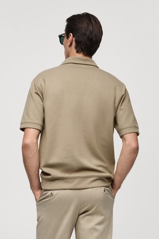 Polo regular-fit tissu sweat-shirt - Vert