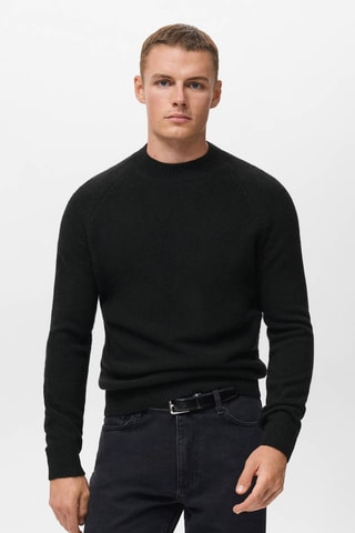 Pull en maille 100% laine italienne - Noir