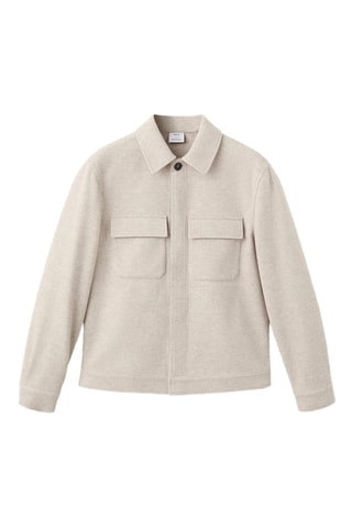 Surchemise flanelle poches - Beige