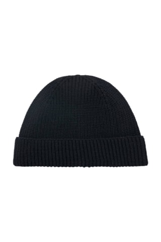Bonnet maille côtelée - Bleu