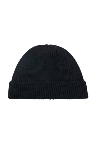 Bonnet maille côtelée - Bleu
