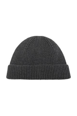 Bonnet maille côtelée - Gris
