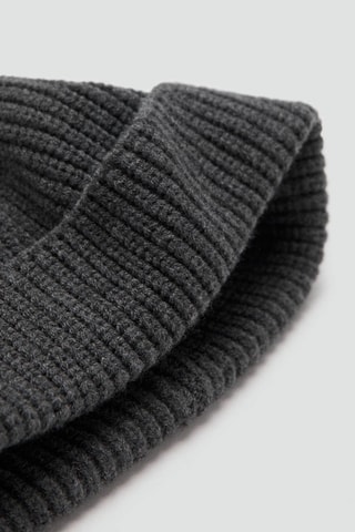 Bonnet maille côtelée - Gris