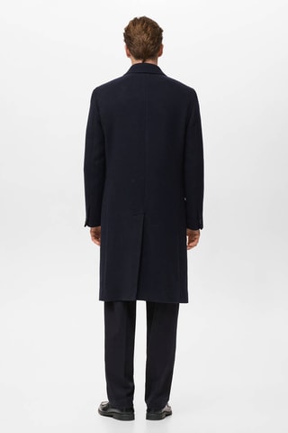 Manteau long en laine - Bleu