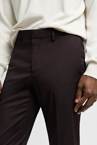 Pantalon costume super slim-fit tissu stretch - Bordeaux