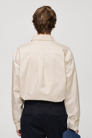 Chemise relaxed-fit oxford coton - Beige