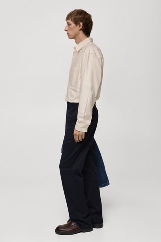 Chemise relaxed-fit oxford coton - Beige