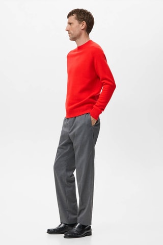 Pull en maille 100% laine italienne - Rouge