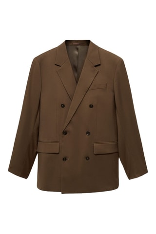 Veste costume slim-fit boutons croisés - Marron