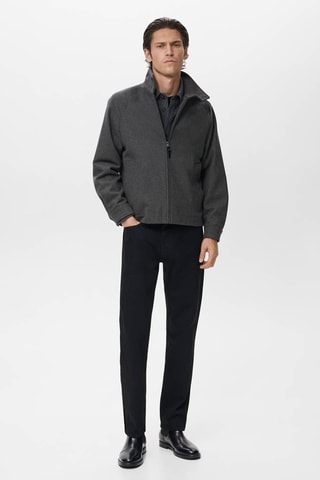 Veste laine mélangée - Gris
