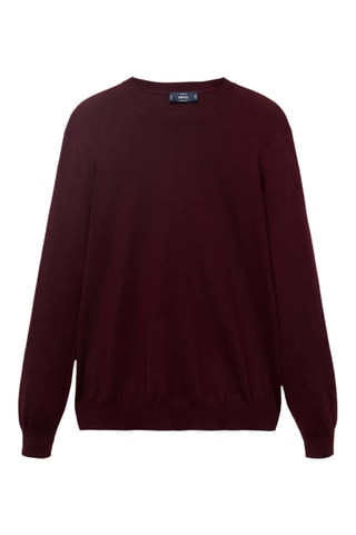 Pull col cheminée 100 % laine mérinos - Marron foncé