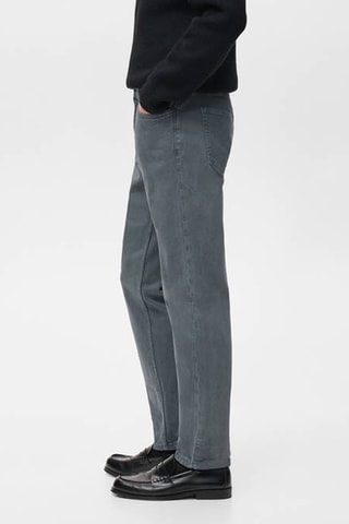 Jean Ben cropped tapered-fit - Gris