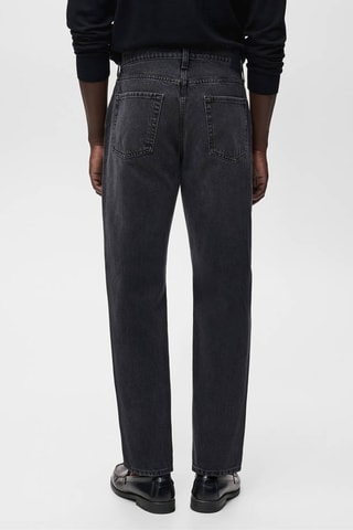 Jean Moby straight-fit délavé foncé - Gris