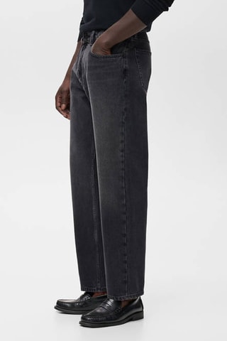 Jean Moby straight-fit délavé foncé - Gris
