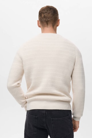 Pull-over maille structure - Blanc
