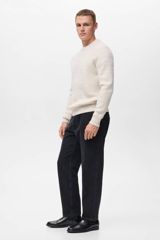 Pull-over maille structure - Blanc