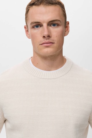 Pull-over maille structure - Blanc