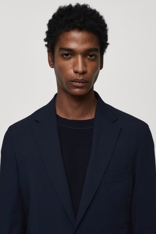 Veste de costume slim fit - Bleu