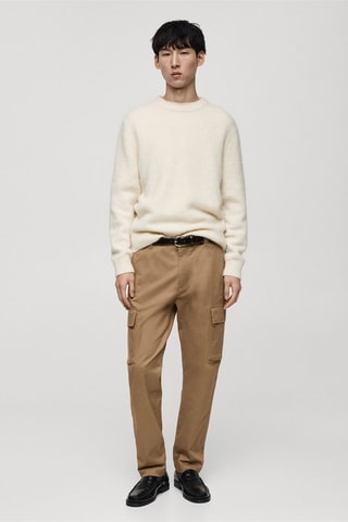Pantalon cargo coton regular-fit - Marron