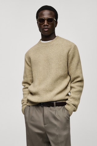 Pull-over maille structure - Vert