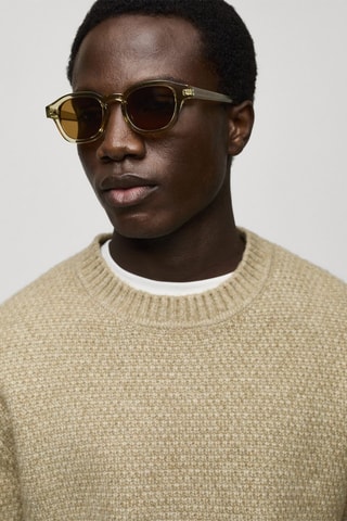 Pull-over maille structure - Vert