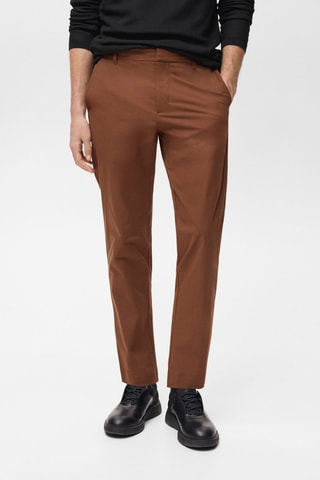 Pantalon slim-fit comfort stretch cordon - Orange