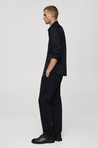 Chemise regular-fit infroissable - Bleu