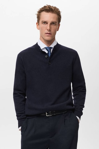 Pull en maille 100% laine extrafine - Bleu