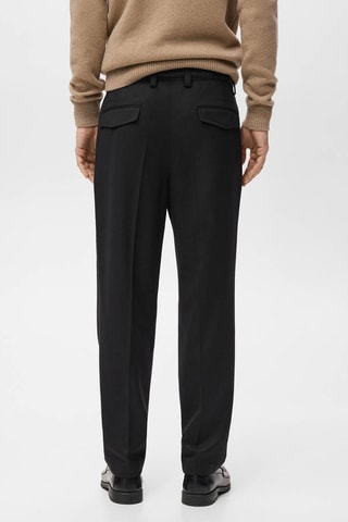 Pantalon regular-fit pinces - Noir