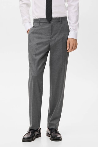 Pantalon droit fluide - Gris