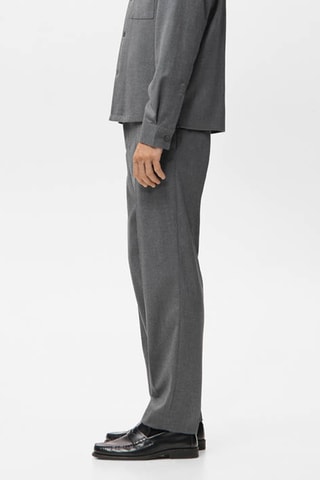 Pantalon droit fluide - Gris