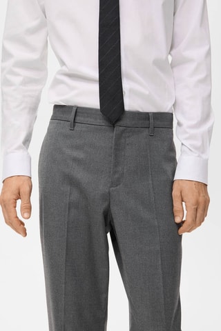 Pantalon droit fluide - Gris
