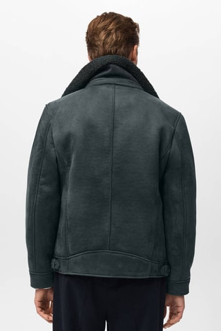 Veste double face intérieur moutonné - Gris