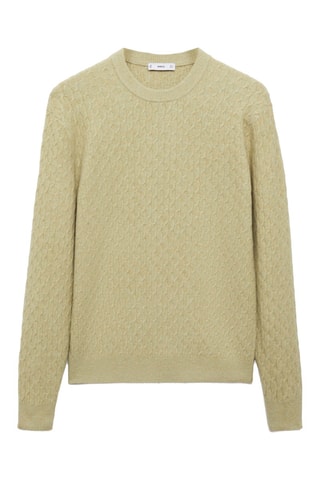 Pull-over maille tressée - Vert