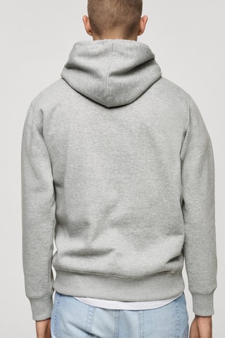 Sweat-shirt capuche graphique - Gris