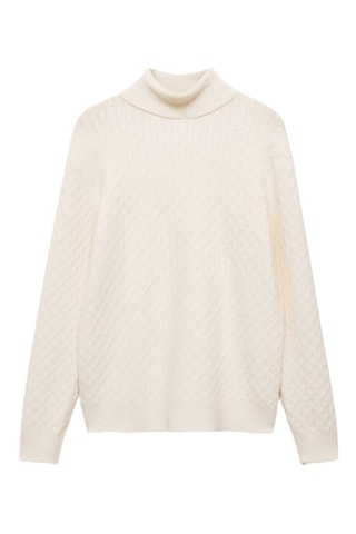 Pull à col roulé - Blanc