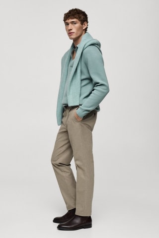 Pantalon flanelle regular-fit - Beige