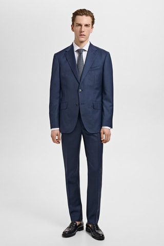 Veste costume Venecia 100 % laine vierge - Bleu