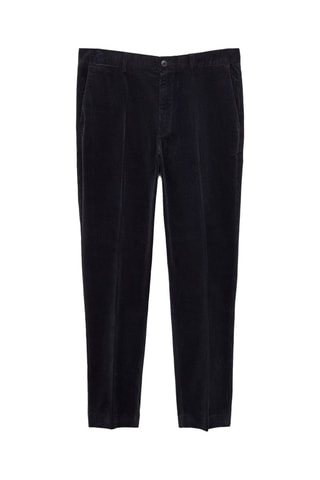 Pantalon velours côtelé regular-fit - Bleu