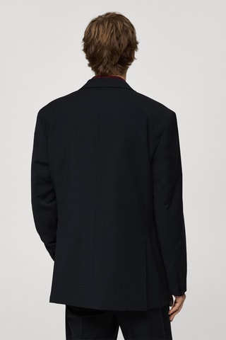 Veste costume laine mélangée regular-fit - Bleu