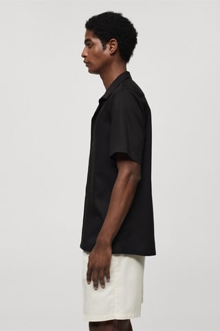 Chemise regular-fit col bowling - Noir