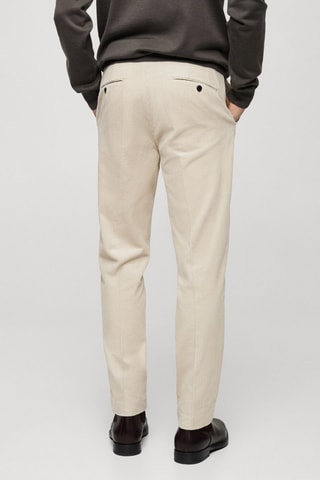 Pantalon velours côtelé regular-fit - Gris