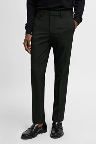 Pantalon costume super slim-fit tissu stretch - Vert