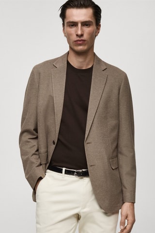 Veste Verner slim-fit en coton - Marron