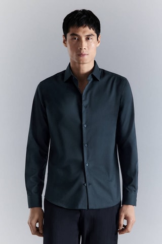 Chemise comfort stretch non-iron - Bleu