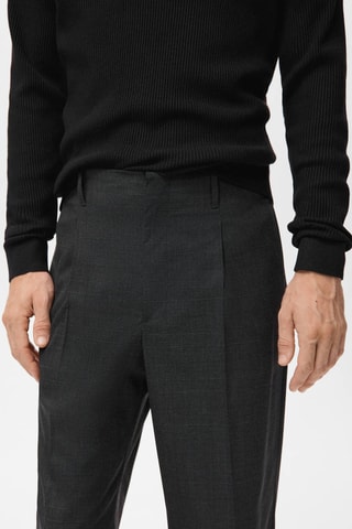 Pantalon relaxed-fit pinces - Gris
