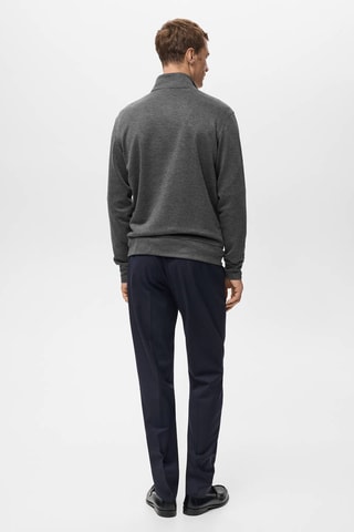 Sweat zip coupe normale - Gris