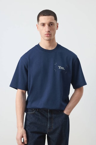 T-shirt 100% coton imprimé - Bleu