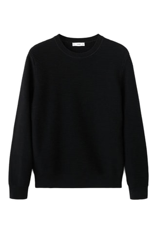Pull en maille 100% coton - Noir